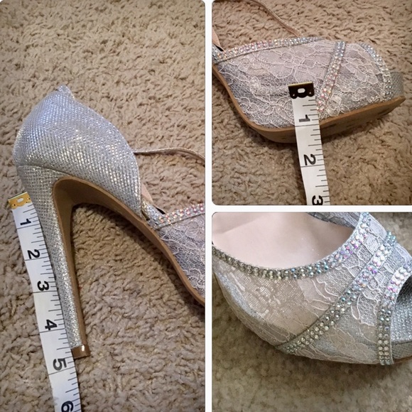 Silver Formal Sandal Heels - Picture 8 of 8